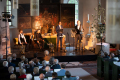 Franziska König, Leonid Gorokhov und Iwan König in der Reepsholter Kirche